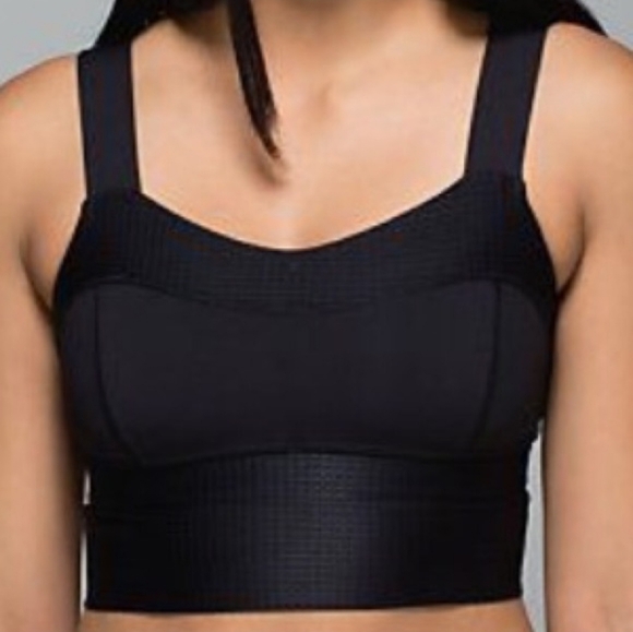 Lululemon Var-City Long Line Bra Black NEW WITH TAGS & BAG Size 2 - Picture 2 of 8